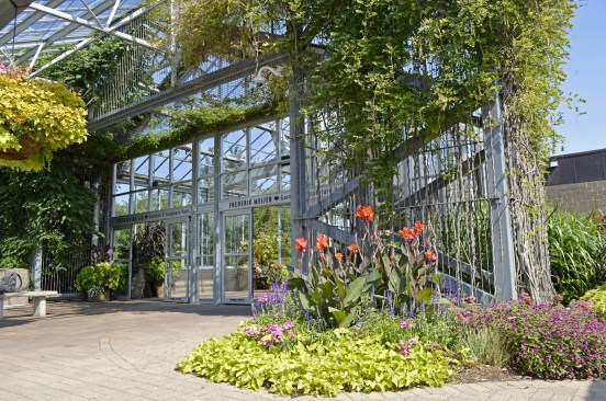 The entrance canopies/gates to the Frederik Meijer Garden and Sculpture Park feature hot-dip galvanized steel for corrosion protection.