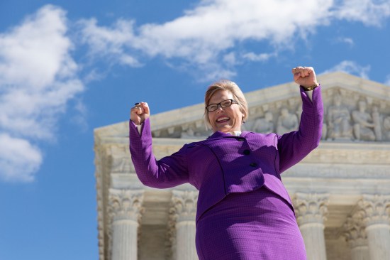 Amy Hagstrom Miller after the Supreme Court ruled in her favor in 2016