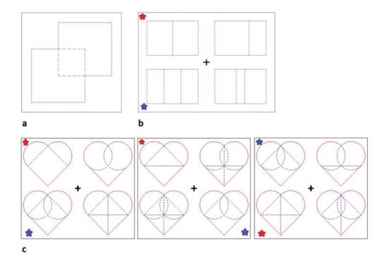 Shapes that Sudhir Pasala and his colleagues used in their research on spatial perception