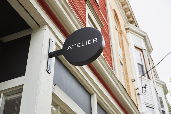 Storefront of Atelier Cho Thompson's retail store, in New Haven, Conn.