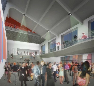 View of the multi-purpose gallery space and forum.