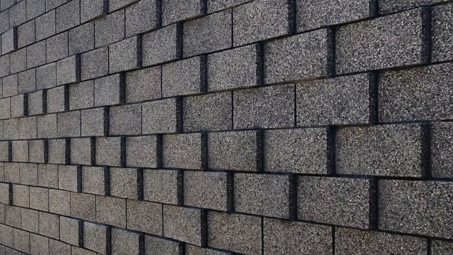 Close-up of Baxter Parametric CMU Wall
