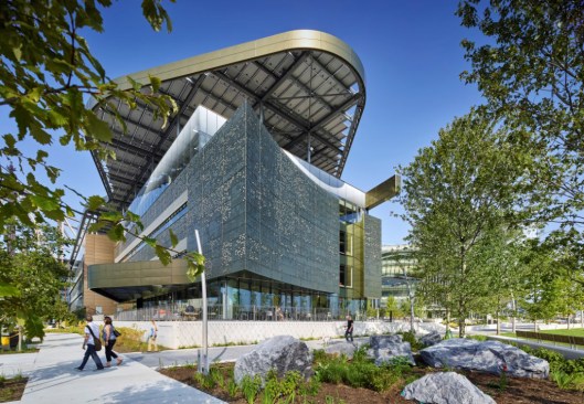 West and south elevations, the Bloomberg Center at Cornell Tech