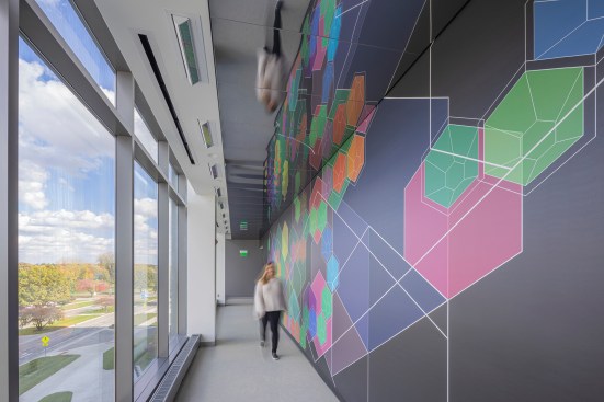 Mural illuminated with northern daylight