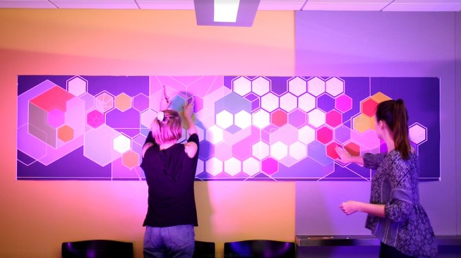 Small-scale mock-ups helped inform color combinations