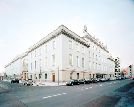The exterior of the building, which previously served as a warehouse for the nearby Berlin State Opera