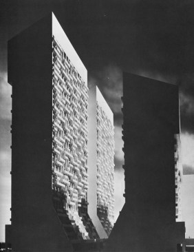 Philip Johnson's model for the Chelsea Walk apartments