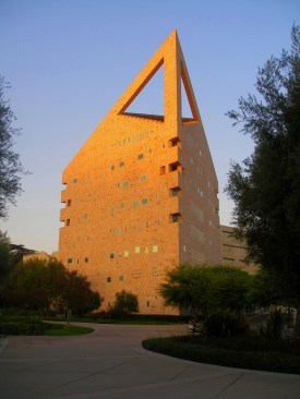The Classroom, Laboratory & Administration Building, aka CLA Building, at Cal Poly Pomona, was designed by Antoine Predock in 1992, and demolished in August 2022 after a discovery of a fault line under the building.