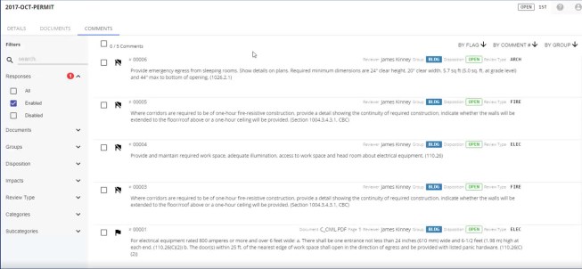 e-PlanCheck's client comments page
