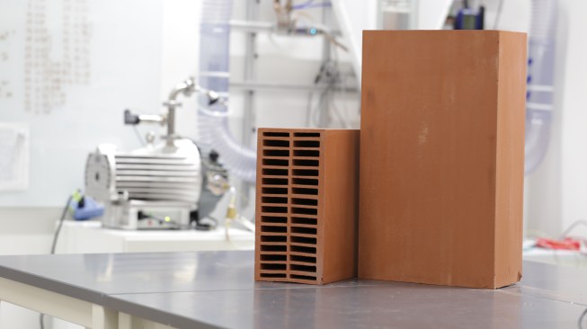 cSNAP ceramic tile cooling system inside Harvard's HouseZero laboratory in Cambridge, Mass.