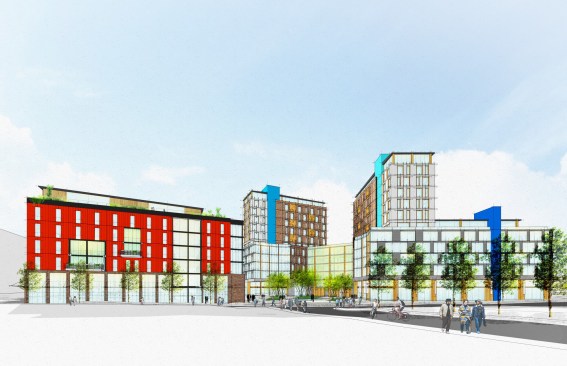 Center for Equity, proposed as part of Reimagining the Atlanta City Detention Center, Atlanta, by DJDS. The yearlong citywide process encouraged local residents to contribute ideas and feedback on how to repurpose the former jail "to benefit the community and address its harmful effects," according to DJDS.
