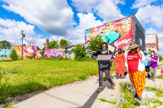 Grand River at 14th site visit, Detroit, led by DJDS co-founder and design director Deanna Van Buren