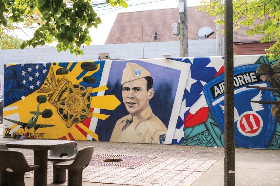 The DTC Manuel Perez Jr. Memoral Plaza project included “new signage, a refreshed mural, and enhanced seating on the only public plaza in a predominately Latino neighborhood,” according to Darnstadt.