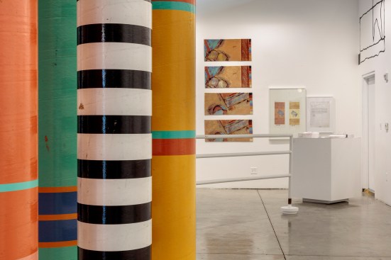 Wayfinding tubes by Sussman/Prejza from the 1984 Los Angeles Olympics