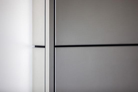 LEVELe Wall System with Minimal panels; Stainless Steel, Seastone finish at Kossen Equipment, Inc., Jackson, Mississippi