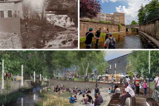 Fall Kill Past, Present, and Future: MASS’s work in Poughkeepsie began with a community walk through the waters of the Fall Kill, revealing its potential to bridge communities divided by roadways, foster urban biodiversity, and reduce flooding.