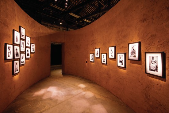 Felicia Abban's series of untitled portraits and self portraits from the 1960s and 1970s, digital images generated from original prints, on display at the "Ghana Freedom" pavilion at the 2019 Venice Biennale.