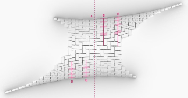 The project team identified a fast-setting and rigid bonding material that also had enough tensile capacity to hold a glass brick in place in the temporary construction condition.