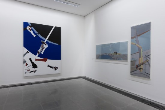 Malevich's Tektonic (left) on display at the exhibition