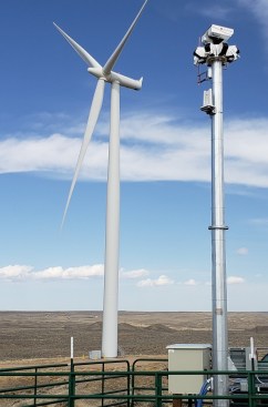 An IdentiFlight-equipped wind turbine