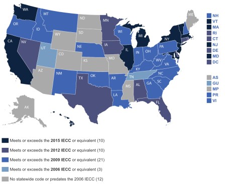 Compliance map with the International Energy Conservation Code
