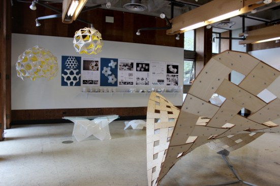 "Out of Plane: Designing Flexible Structures" exhibition by Simon Schleicher, Nov. 2015, UC Berkeley