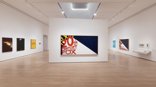 Installation view of ED RUSCHA / NOW THEN, on view at MoMA.