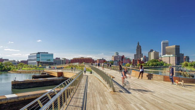 Van Leesten Memorial Bridge in Providence, R.I., by Inform Studio.