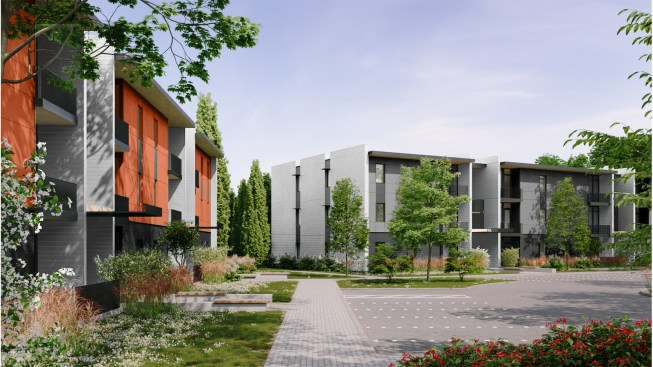 The Katerra Workforce Housing Garden building platform is customizable to market requirements across the country, according to Katerra.