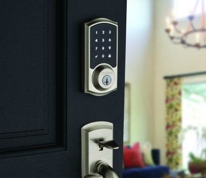 Homeowners easily can check the security of their household regardless of their location with the 916 SmartCode Deadbolt with HomeConnect from Kwikset. The smart deadbolt is also equipped with Kwikset’s SmartKey technology, which is both pick and bump resistant for added security.