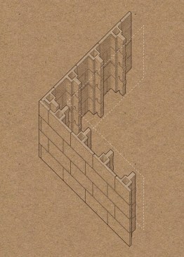 Each MineralBuilt unit comprises a face shell and perpendicular pier