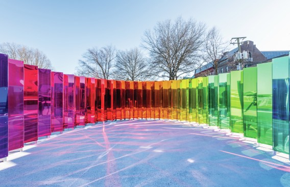 The interior of "Mirror Mirror" designed by SoftLab installed at Waterfront Park in Alexandria, Va.