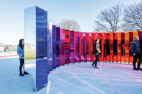 "Mirror Mirror" designed by SoftLab installed at Waterfront Park in Alexandria, Va.