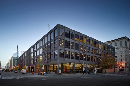The southeast corner of Mies' MLK Library