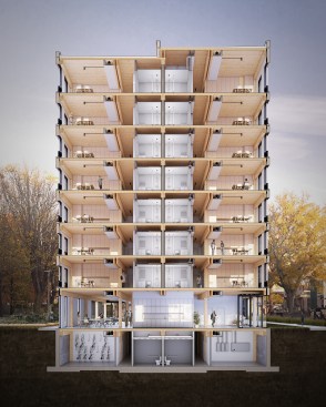 A section through Generate’s Tall House project shows how the building systems come together.