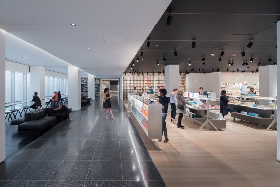 View of the second floor looking east with new Museum Store, espresso bar and The Daniel and Jane Och Lounge