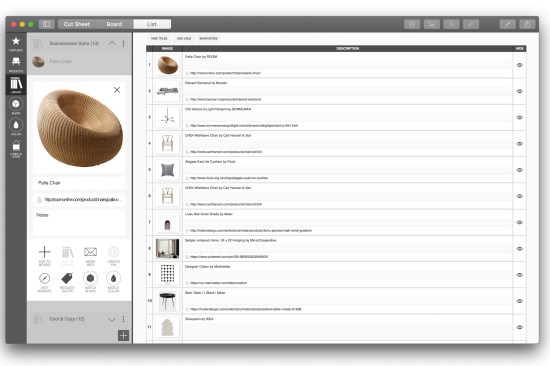 Product list generated by Ava