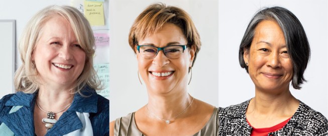 L to r: Nancy Alexander, Gabrielle Bullock, Renée Cheng