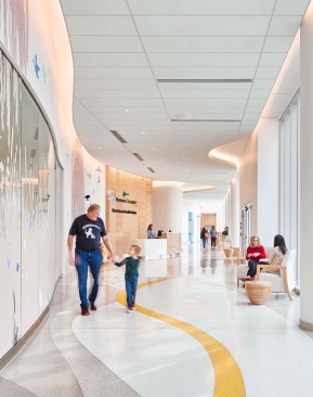 The Behavioral Health Pavilion by Architecture+ and NBBJ at the Nationwide Children’s Hospital in Columbus, Ohio.