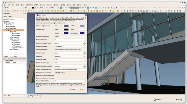 BIM Workbench can be installed in FreeCAD from the Addon Manager.