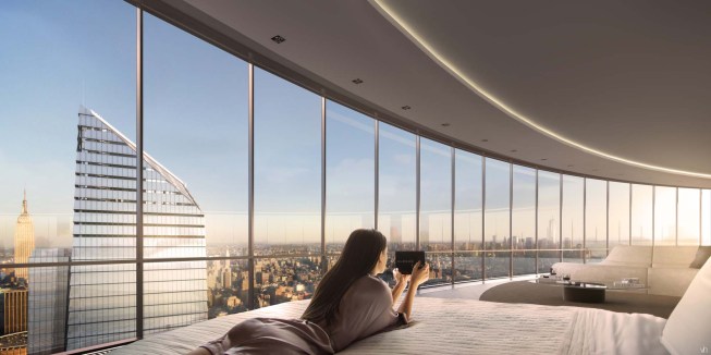 Looking South from the penthouse at 15 Hudson Yards