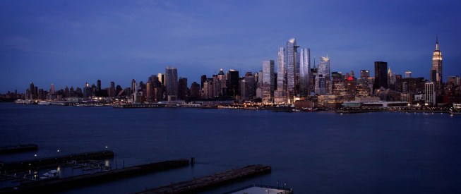 Evening view from the Hudson River 