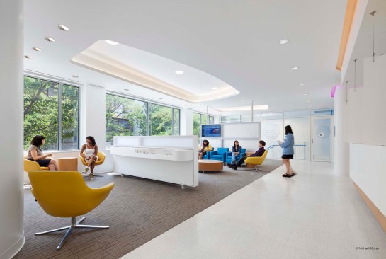 The main waiting room in the Queens Planned Parenthood