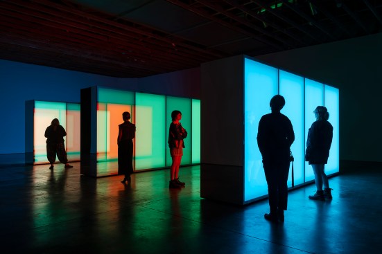 View from Phillip K. Smith III's Three Parallels at Scottsdale Museum of Contemporary Art, in Scottsdale, Ariz.