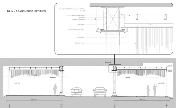 Rain detail drawing and diagram