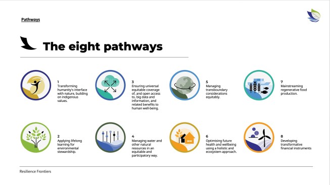 Resilience Frontiers has developed eight holistic pathways to help people create a more resilient future on Earth.