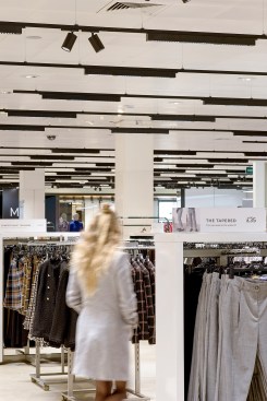 Signify’s 3D-printed track light at Marks & Spencer, in Manchester, England