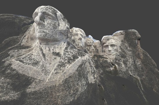 Mount Rushmore modeled in Autodesk Recap 360.