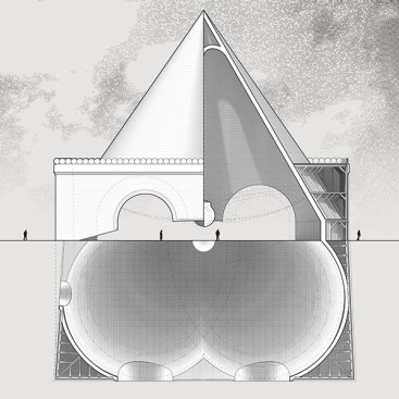 “The Monument to Bruce” was an edifice to a wrecking ball that, following the demolition, would become a pendulum eternally tracing the quatrefoil outline of the building it destroyed.