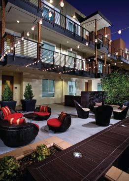 Primera Terra organizes homes around a central courtyard that provides intimate outdoor rooms for relaxing and socializing.